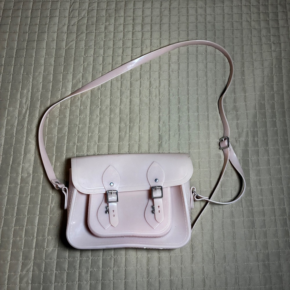 Melissa x Cambridge Satchel Co Pink Jelly Crossbody Bag PVC Buckle Satchel Small